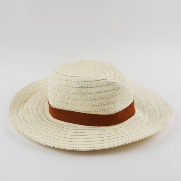 New Madewell Packable Braided Straw Hat in Cream - Picture 2 of 3
